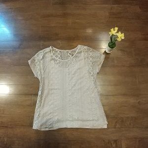 Tan Lace Top